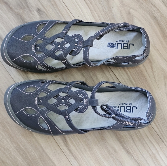 JBU by Jambu Womens  Gray Sandals with Durable Sole and Closed Toe Size 8M - Picture 4 of 11